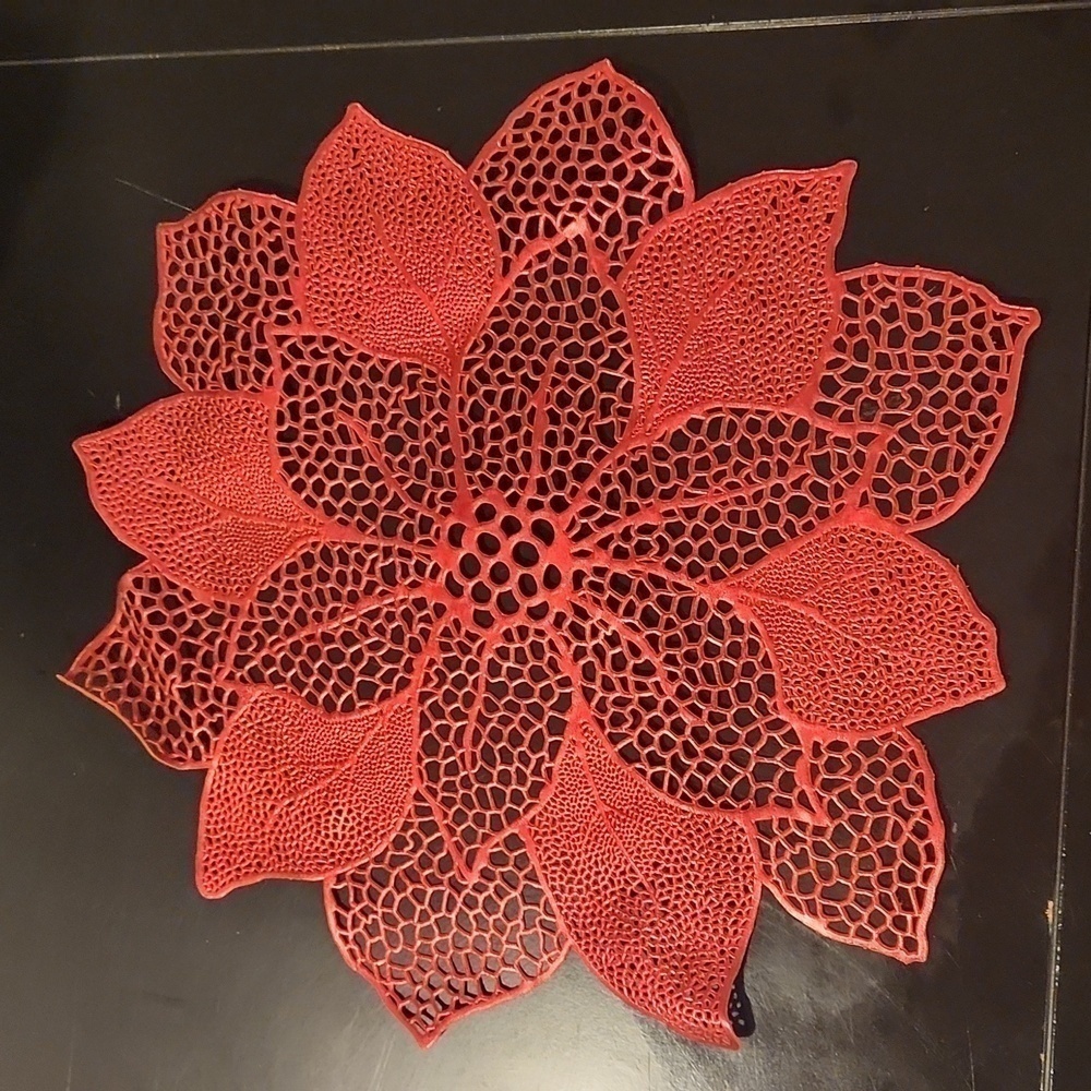 RED POINSETTIA Rubber Placements